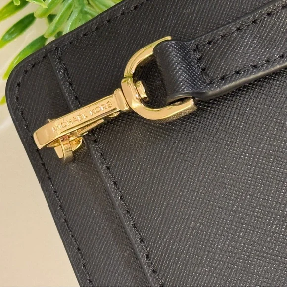 Michael Kors MK Black Crossbody Bag with Gold Accents LIKE NEW - Picture 12 of 15